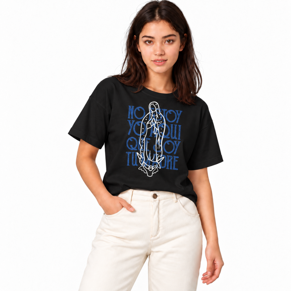 Playera " ¿No estoy yo aquí que soy tu madre?" Azul